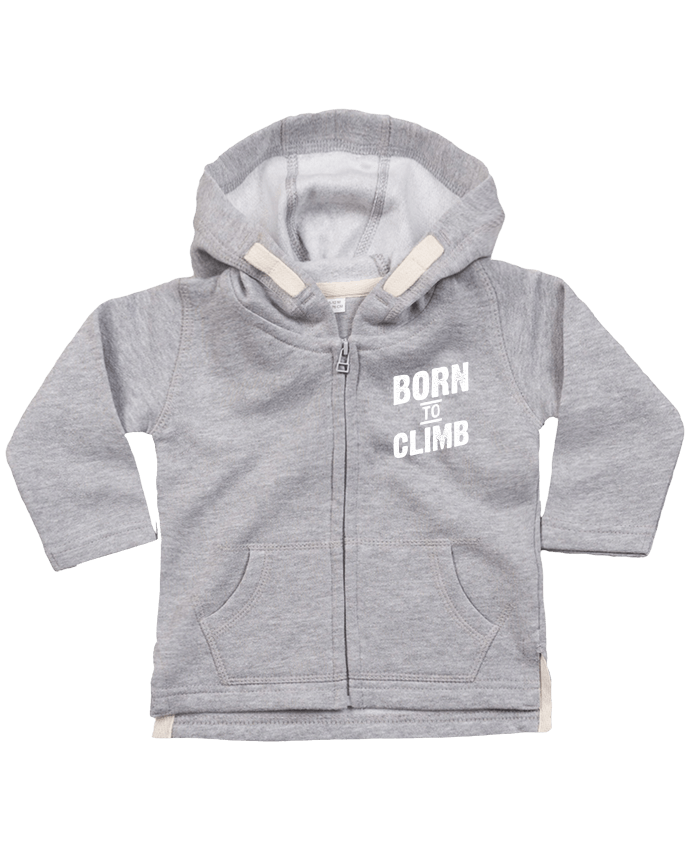 Hoddie with zip for baby Born to climb by Original t-shirt