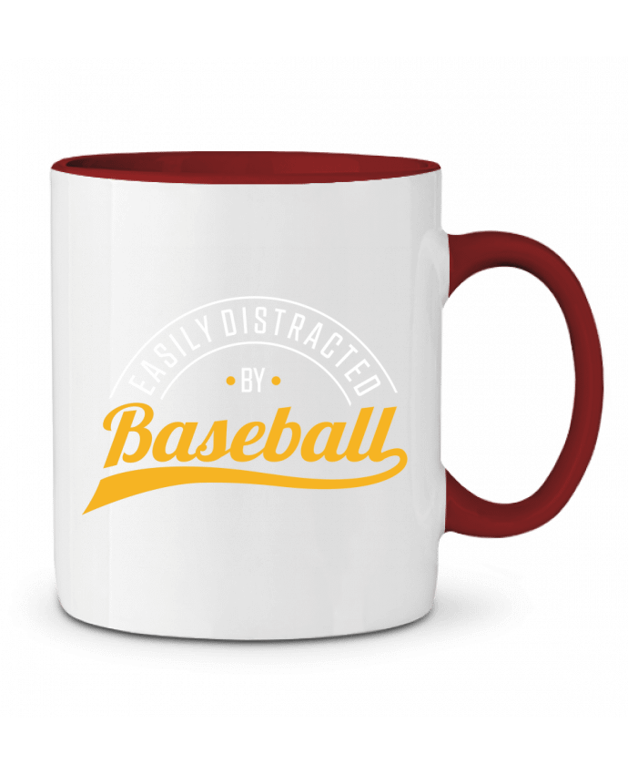 Taza Cerámica Bicolor Distracted by Baseball Original t-shirt