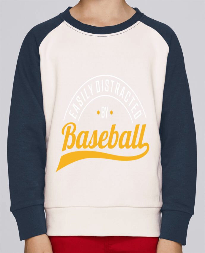 Sweatshirt Kids Round Neck Stanley Mini Contrast Distracted by Baseball by Original t-shirt