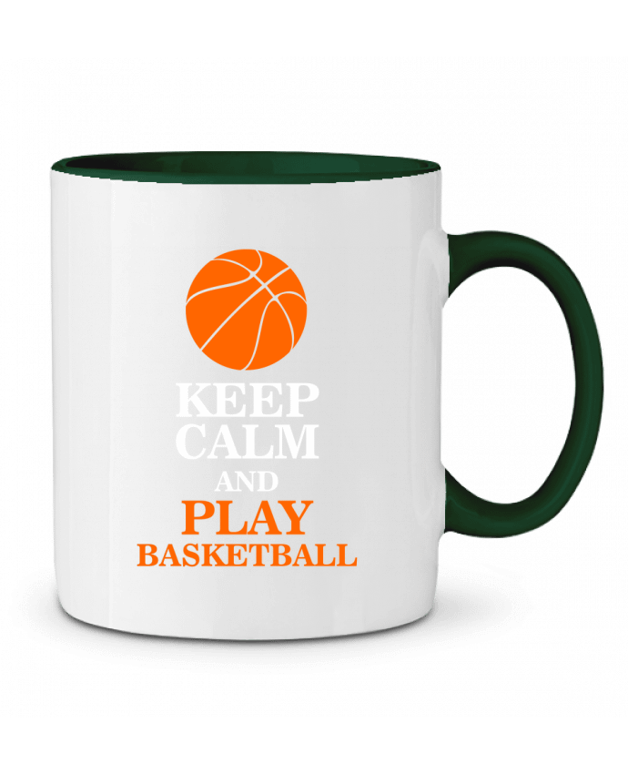 Taza Cerámica Bicolor Keep calm and play basketball Original t-shirt