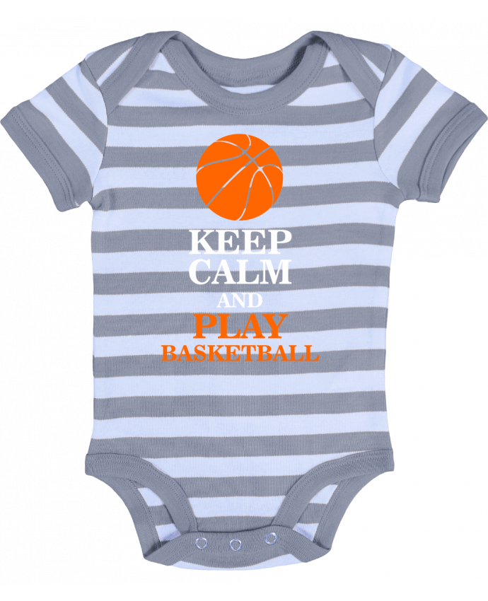 Baby Body striped Keep calm and play basketball - Original t-shirt