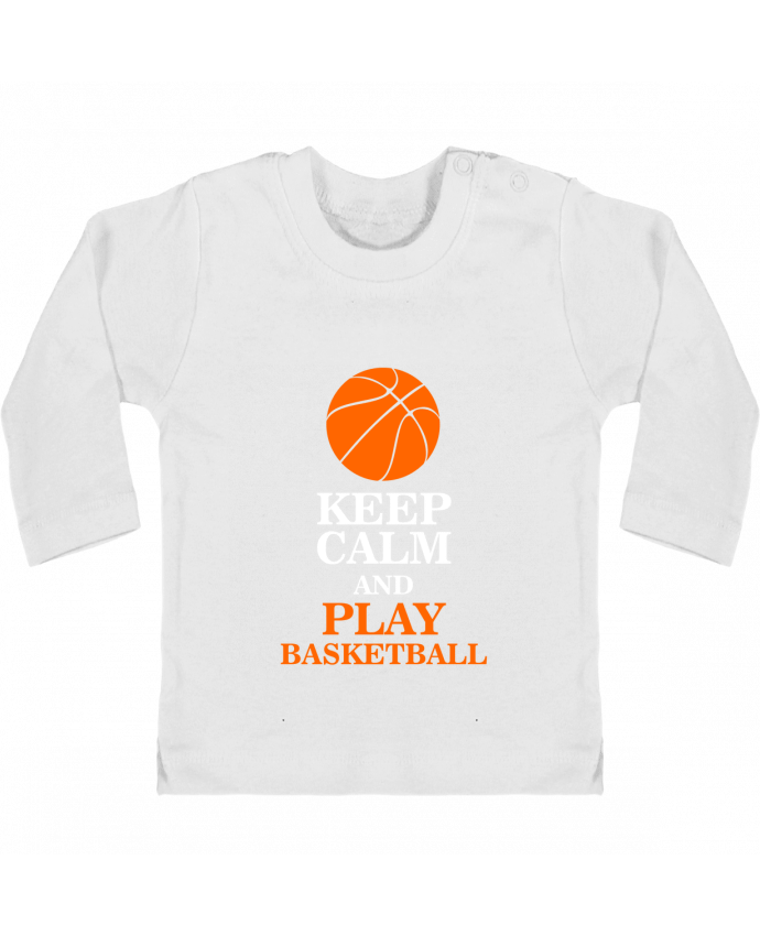 T-shirt bébé Keep calm and play basketball manches longues du designer Original t-shirt