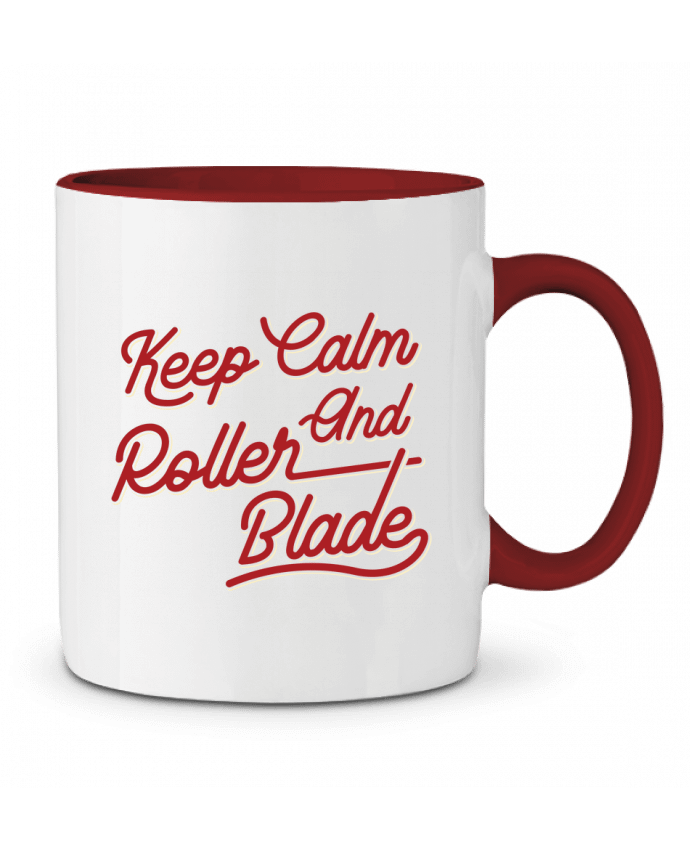Mug bicolore Keep calm and rollerblade Original t-shirt