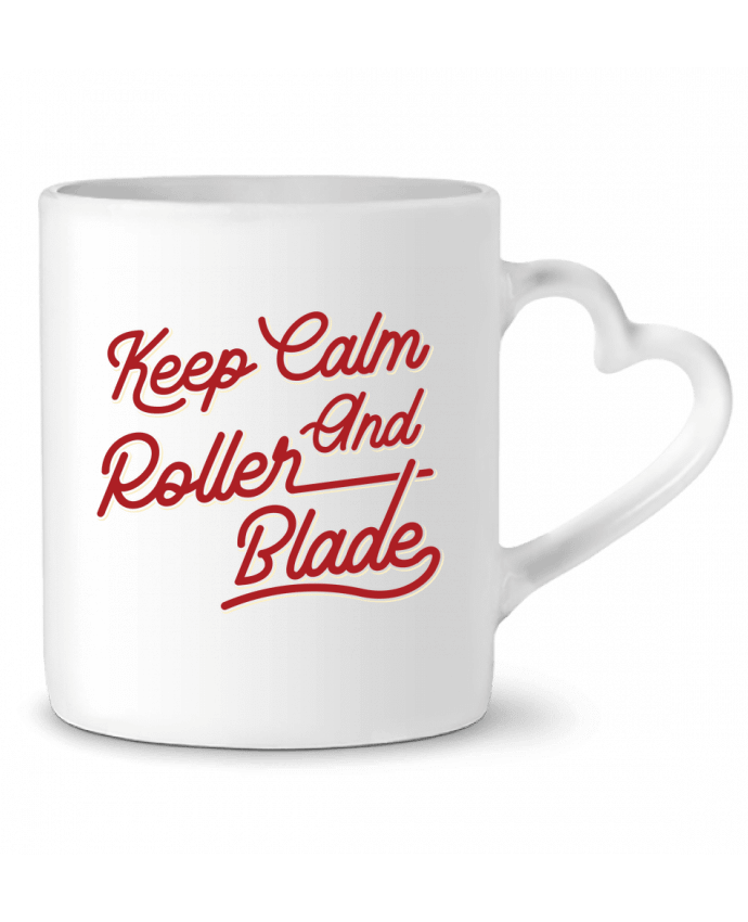 Mug coeur Keep calm and rollerblade par Original t-shirt