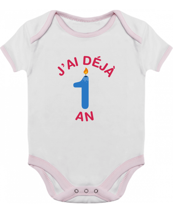 Body bébé manches contrastées Déjà 1 ans Cadeau bébé par tunetoo