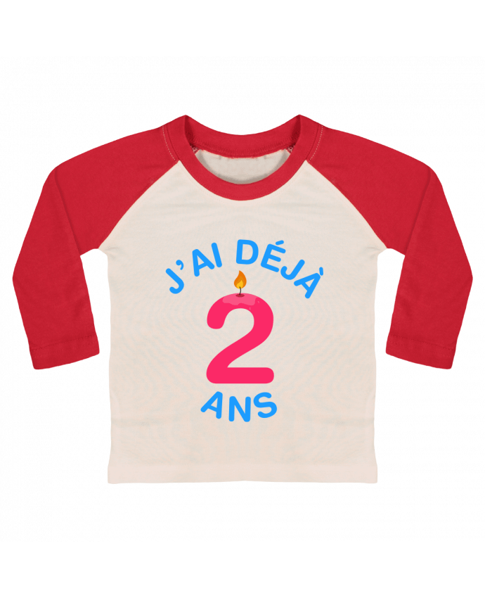 T-shirt baby Baseball long sleeve Déjà 2 ans Cadeau bébé by tunetoo