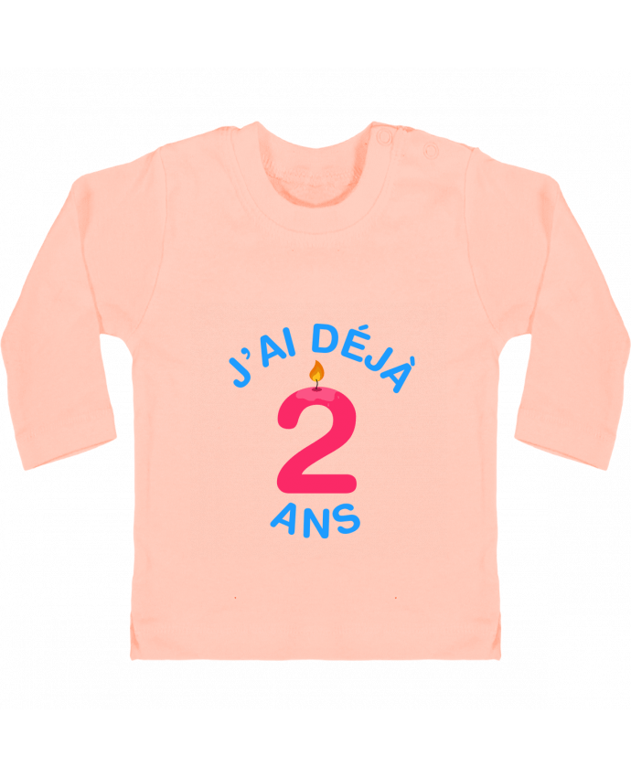 Baby T-shirt with press-studs long sleeve Déjà 2 ans Cadeau bébé manches longues du designer tunetoo