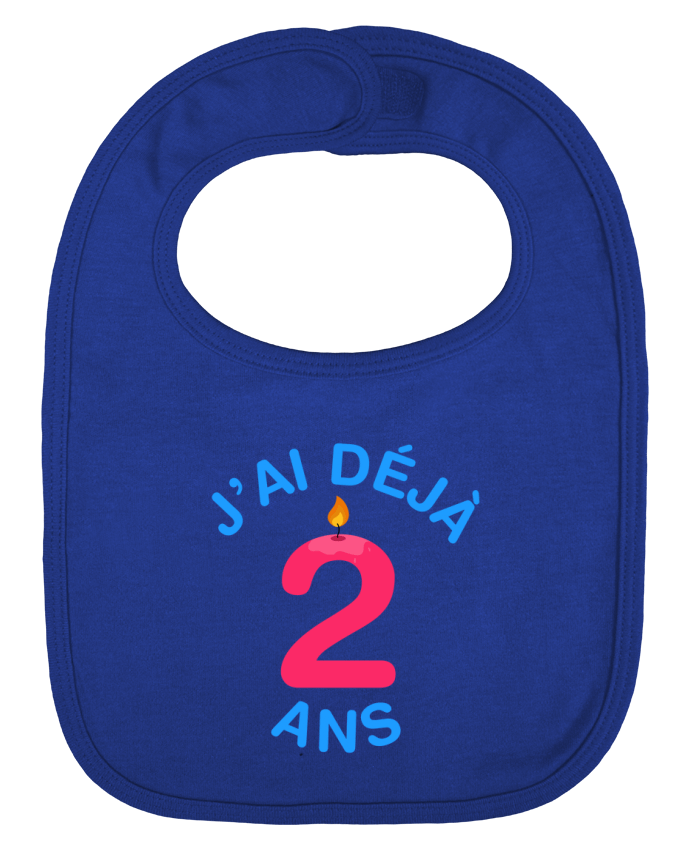 Baby Bib plain and contrast Déjà 2 ans Cadeau bébé by tunetoo