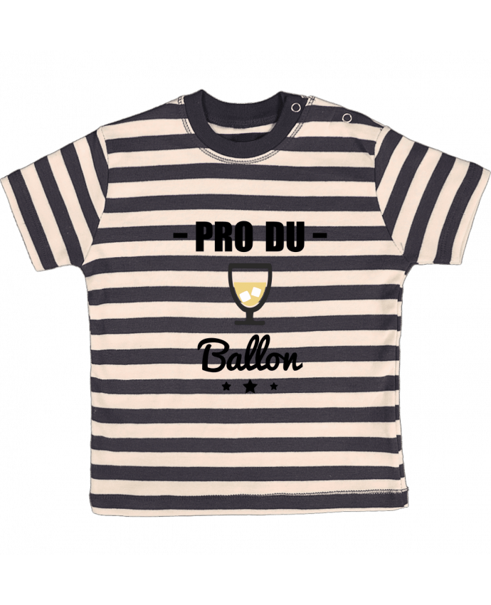 Tee-shirt bébé à rayures Pro du ballon Pastis par Benichan