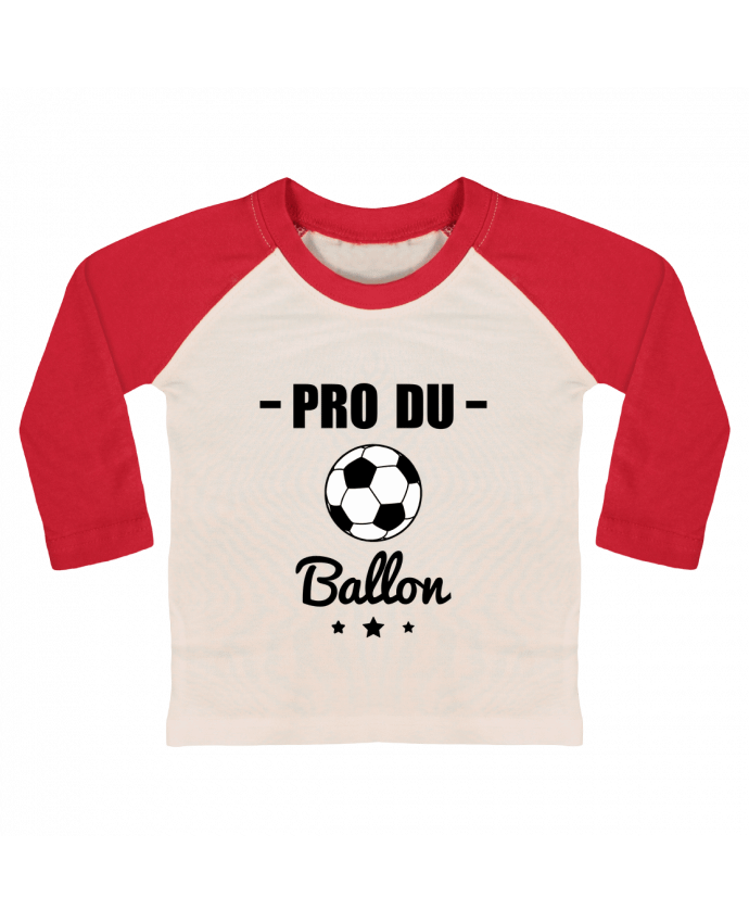 Camiseta Bebé Béisbol Manga Larga Pro du ballon de football por Benichan