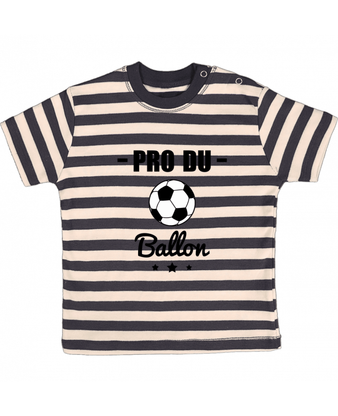 Tee-shirt bébé à rayures Pro du ballon de football par Benichan