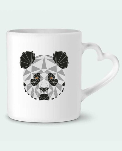 Mug coeur Panda géométrique par /wait-design