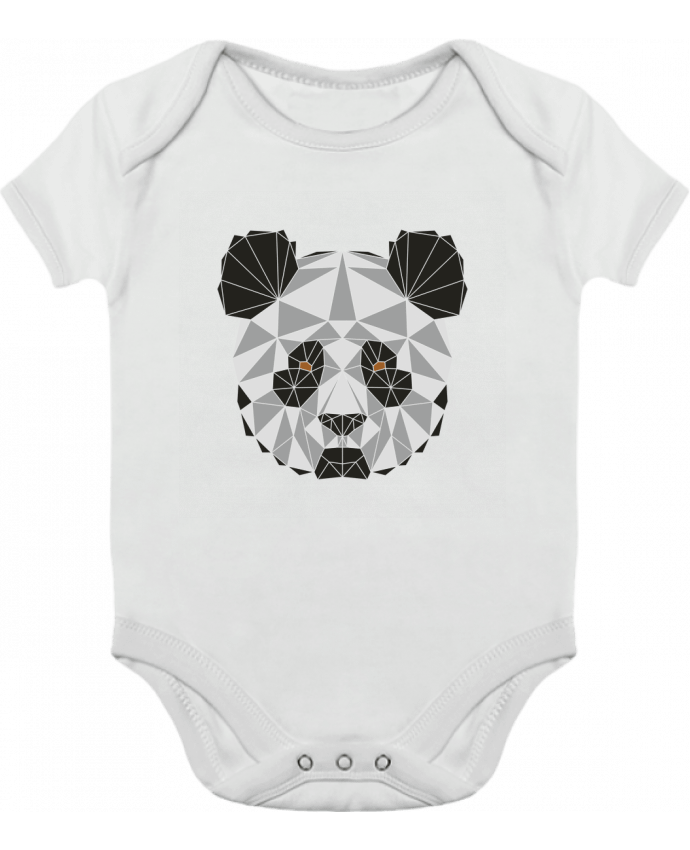 Body bébé manches contrastées Panda géométrique par /wait-design