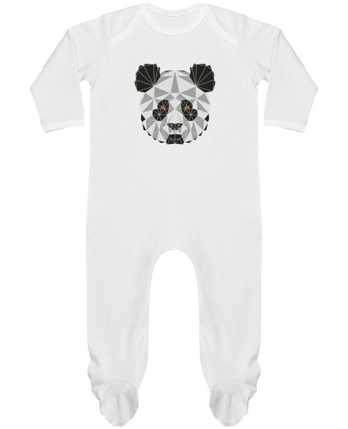 Baby Sleeper long sleeves Contrast Panda géométrique by /wait-design