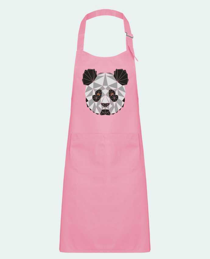 Kids chef pocket apron Panda géométrique by /wait-design