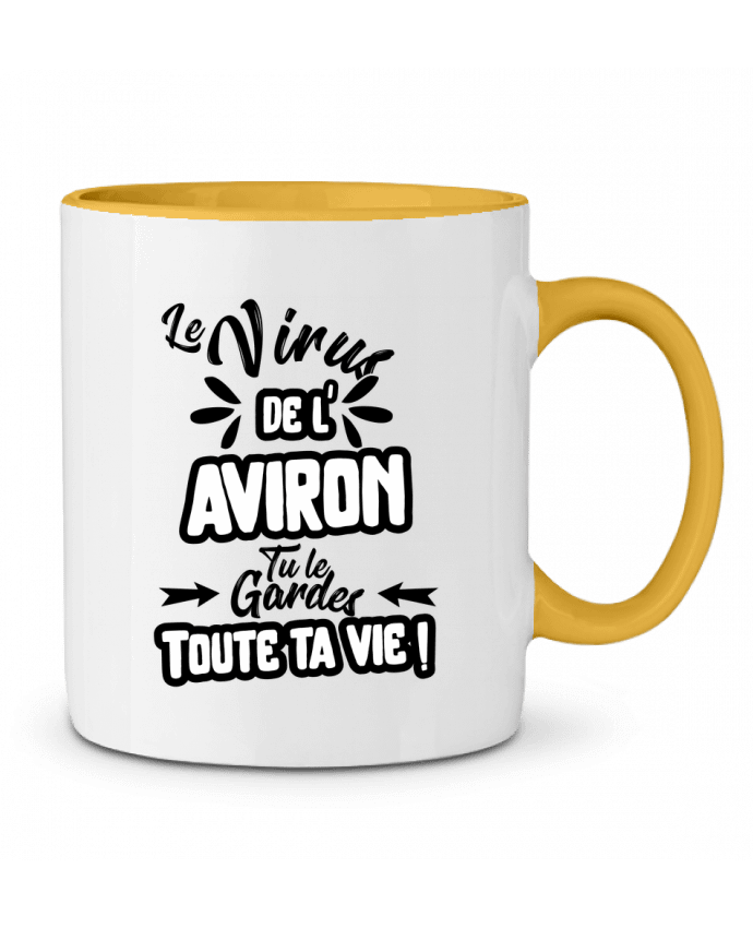 Two-tone Ceramic Mug Virus de l'Aviron Original t-shirt