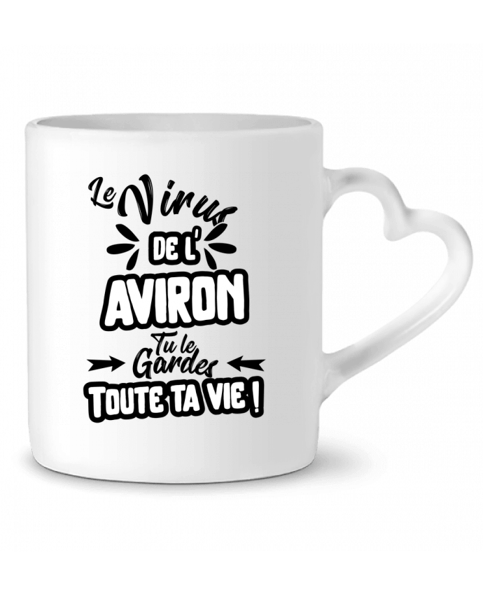 Taza Corazón Virus de l'Aviron por Original t-shirt