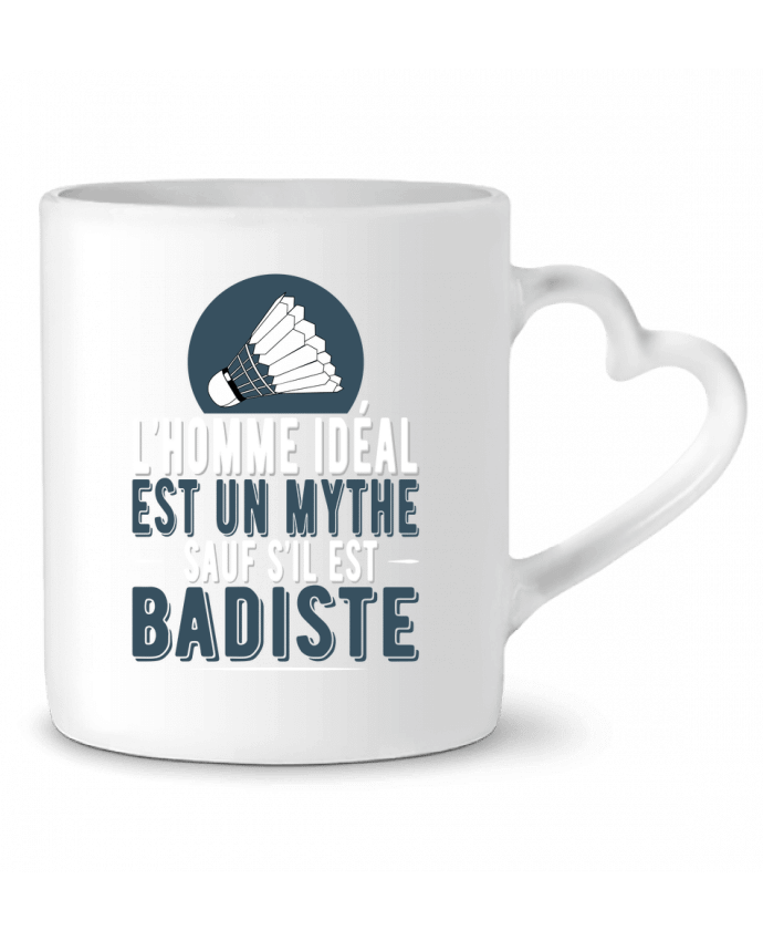 Mug coeur Homme Badiste Badminton par Original t-shirt