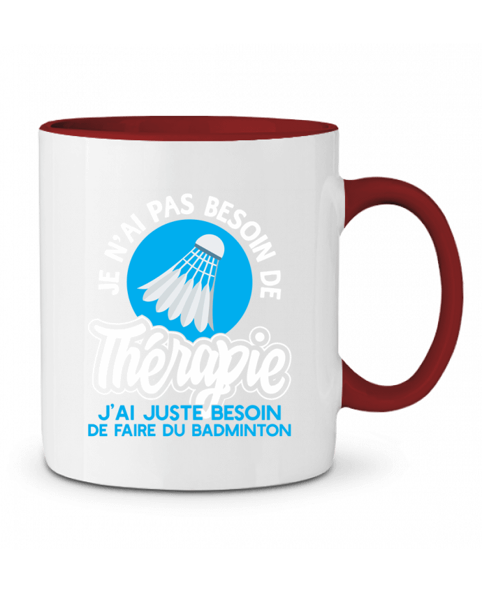 Mug bicolore Thérapie badminton Original t-shirt
