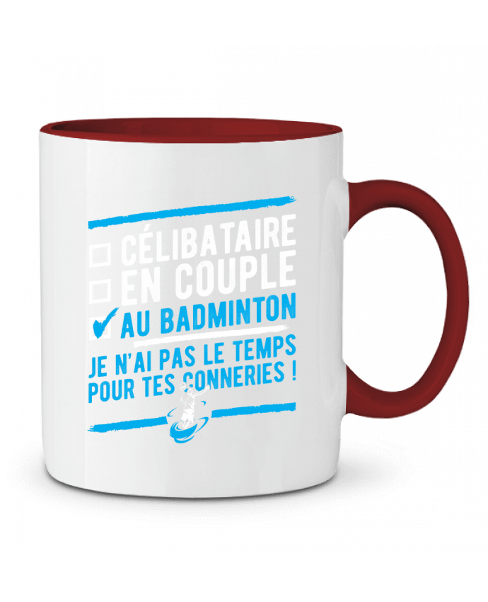 Mug bicolore Accro badminton Original t-shirt