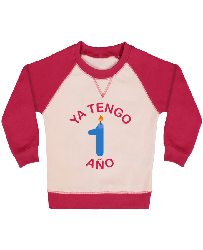 Sweatshirt Baby crew-neck sleeves contrast raglan Ya Tengo 1 año by tunetoo