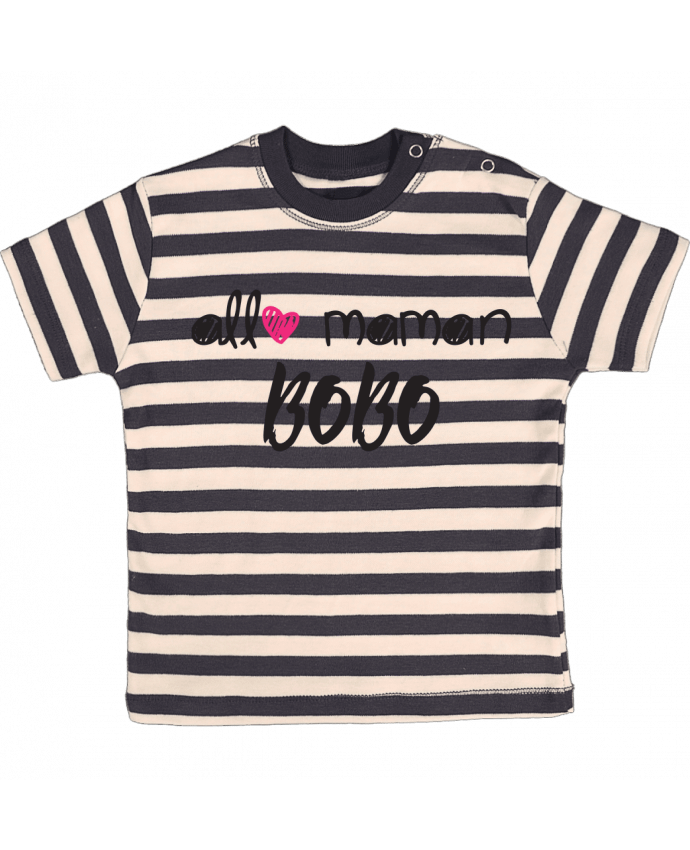 T-shirt baby with stripes Allô maman bobo Cadeau bébé by tunetoo