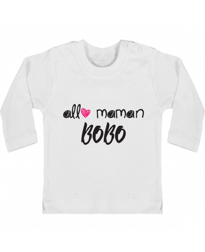 Camiseta Bebé Manga Larga con Botones  Allô maman bobo Cadeau bébé manches longues du designer tunetoo