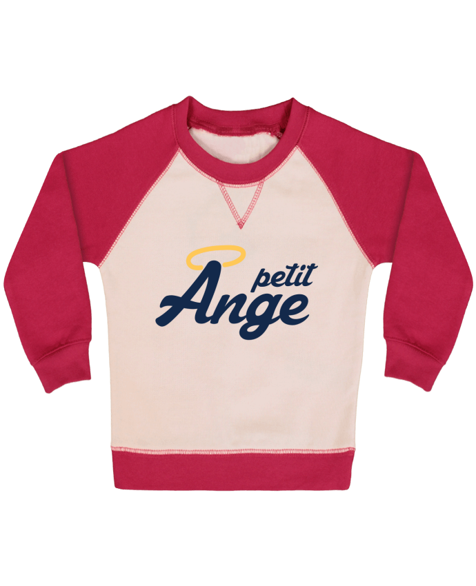 Sweatshirt Baby crew-neck sleeves contrast raglan Petit Ange by tunetoo