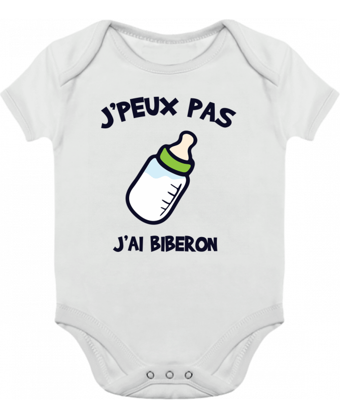 Body bébé manches contrastées J'peux pas j'ai biberon par tunetoo