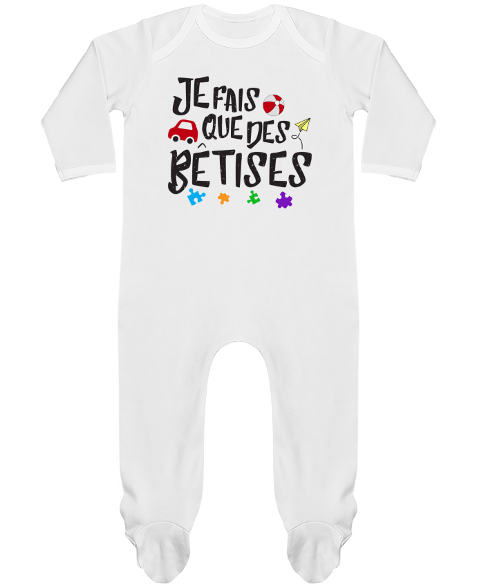 Baby Sleeper long sleeves Contrast Je fais que des bêtises by tunetoo