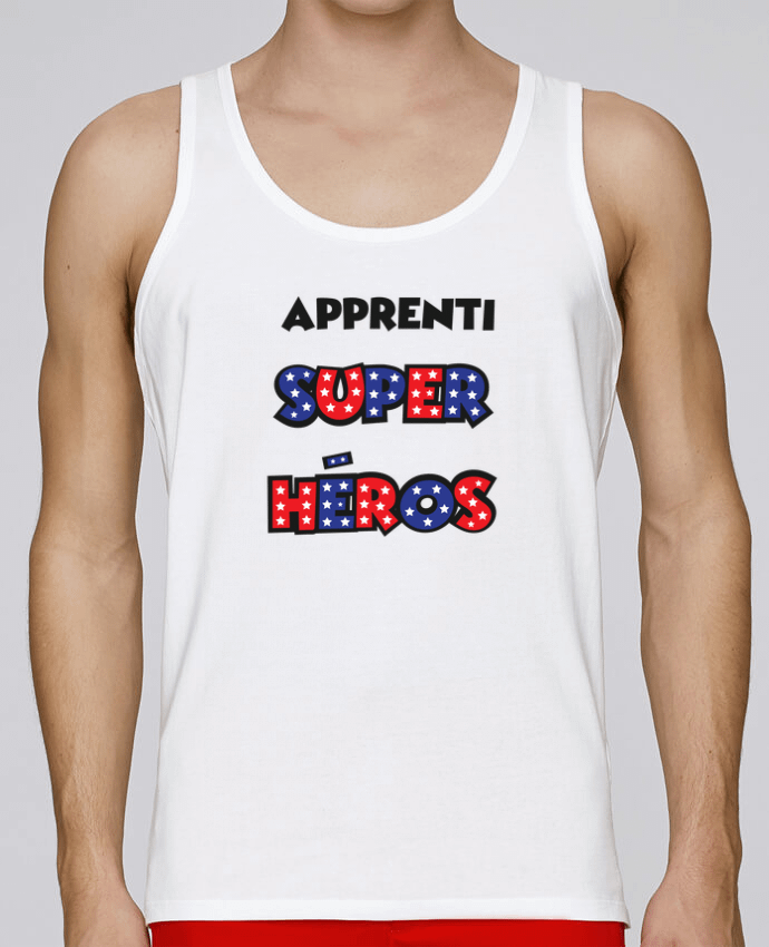 Camiseta de tirantes algodón orgánico hombre Stanley Runs Apprenti super héros por tunetoo 100% coton bio