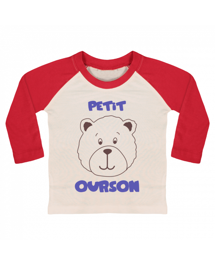 T-shirt baby Baseball long sleeve Petit ourson by tunetoo