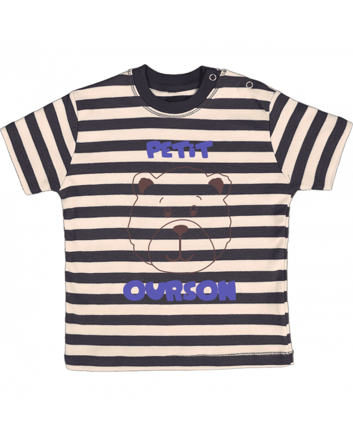 T-shirt baby with stripes Petit ourson by tunetoo