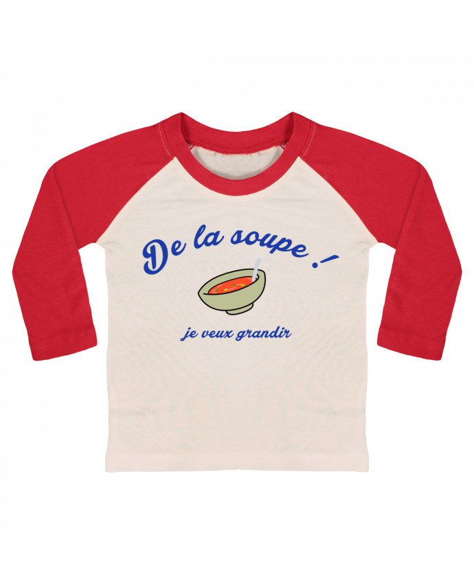 T-shirt baby Baseball long sleeve De la soupe ! by tunetoo