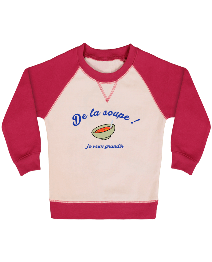 Sweatshirt Baby crew-neck sleeves contrast raglan De la soupe ! by tunetoo
