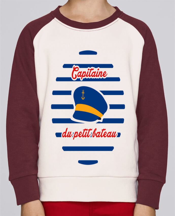 Sweat baseball enfant Capitaine du petit bateau par tunetoo