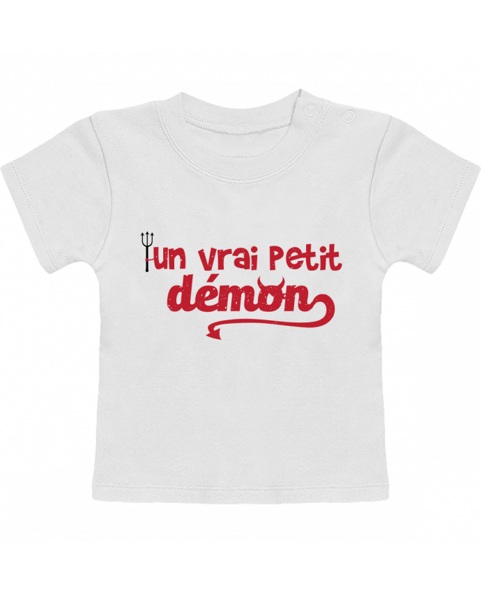 Camiseta Bebé Manga Corta Un vrai petit démon manches courtes du designer tunetoo