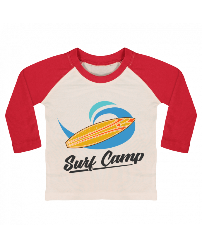 T-shirt baby Baseball long sleeve Summer Surf Camp by tunetoo
