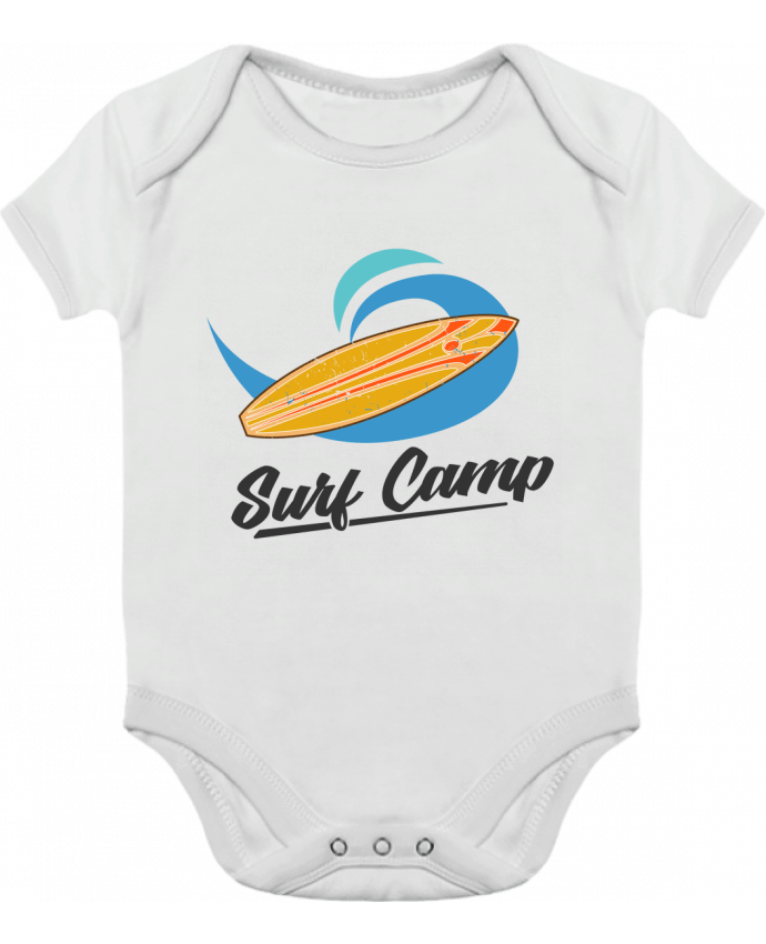 Body bébé manches contrastées Summer Surf Camp par tunetoo
