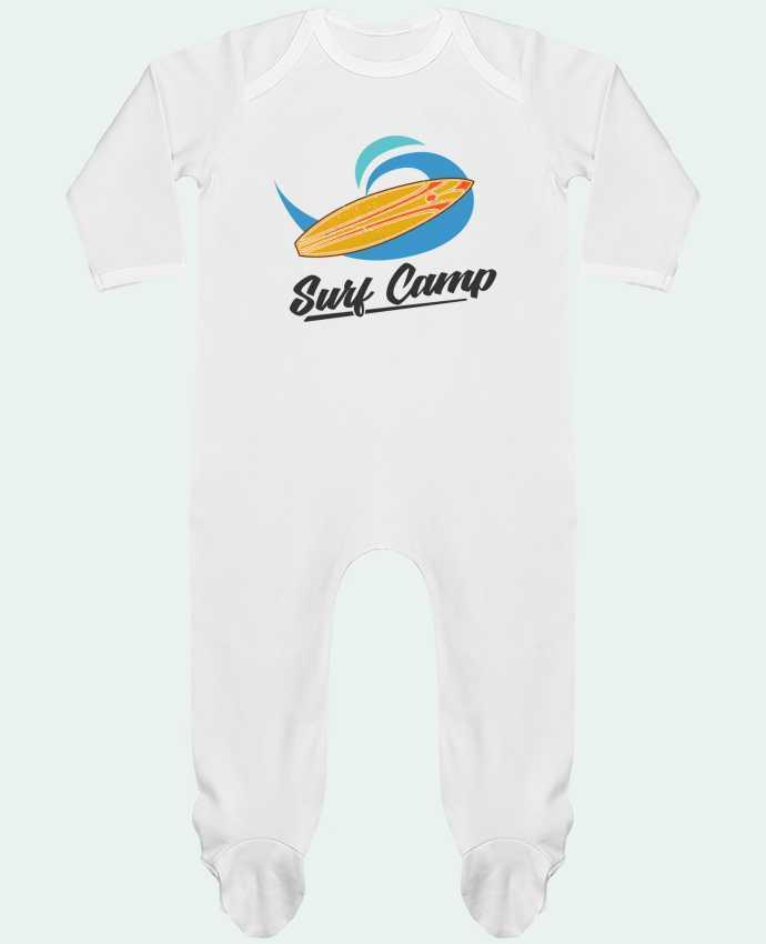 Baby Sleeper long sleeves Contrast Summer Surf Camp by tunetoo