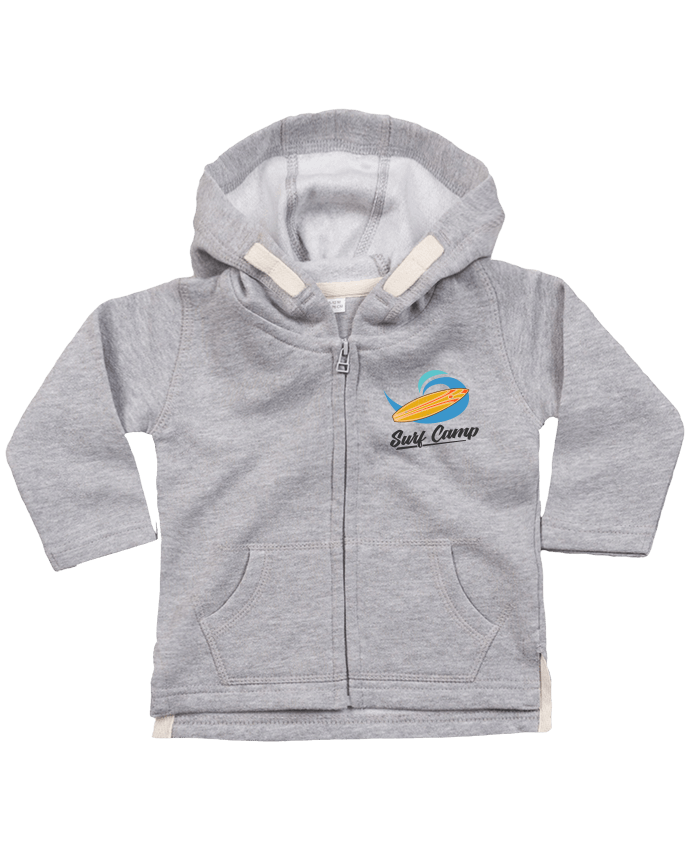 Hoddie with zip for baby Summer Surf Camp by tunetoo