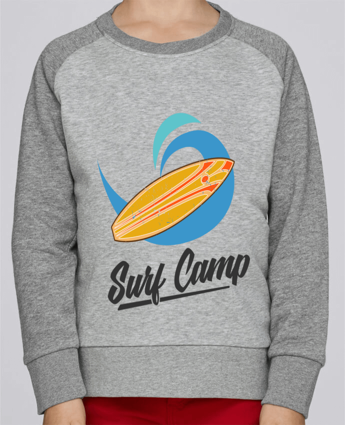Sweatshirt Kids Round Neck Stanley Mini Contrast Summer Surf Camp by tunetoo