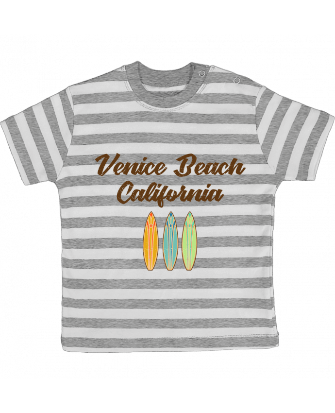 Camiseta Bebé a Rayas Venice Beach Surf por tunetoo