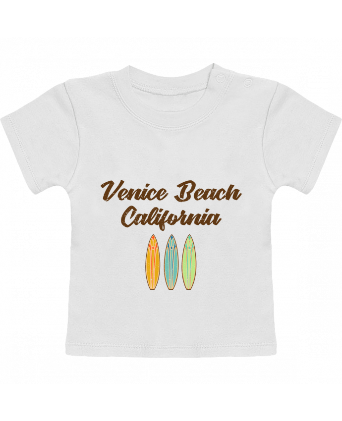 T-Shirt Baby Short Sleeve Venice Beach Surf manches courtes du designer tunetoo