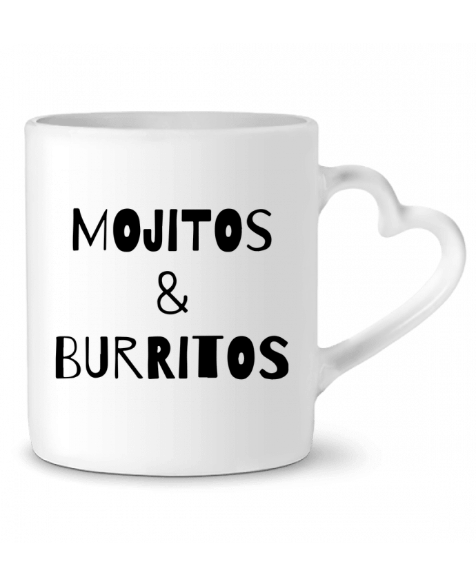 Taza Corazón Mojitos & Burritos por tunetoo