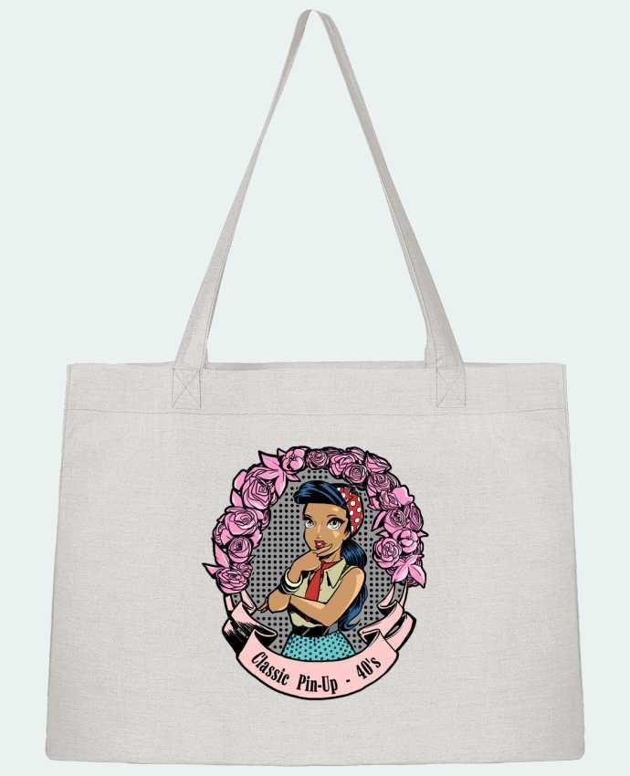 Shopping tote bag Stanley Stella Pin-Up Classic by Tomi Ax - tomiax.fr