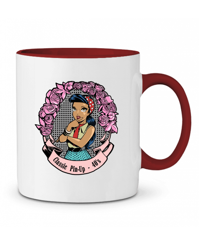 Mug bicolore Pin-Up Classic Tomi Ax - tomiax.fr