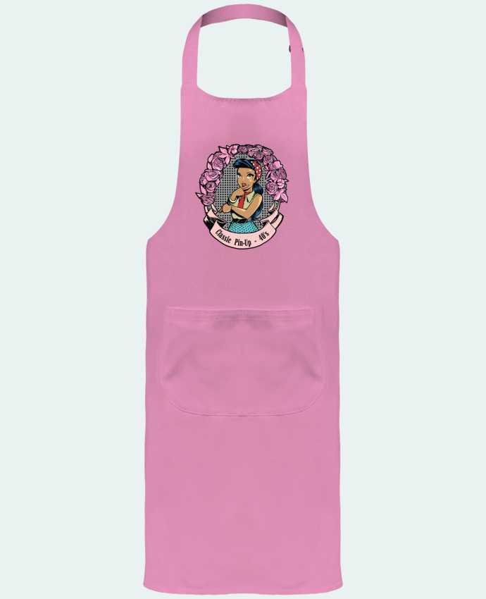 Garden or Sommelier Apron with Pocket Pin-Up Classic by Tomi Ax - tomiax.fr