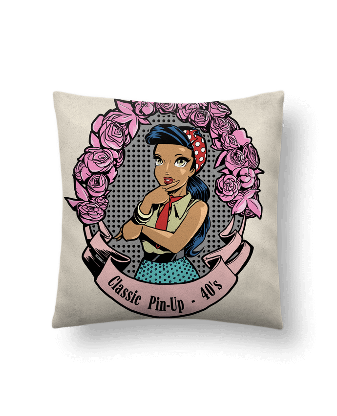 Cushion suede touch 45 x 45 cm Pin-Up Classic by Tomi Ax - tomiax.fr