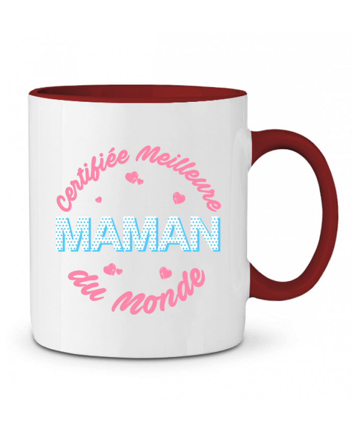 Mug bicolore Certifiée meilleure maman du monde tunetoo